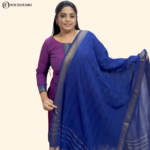 Purple Neeli Elegance Mangalagiri Cotton 3-Piece Suit with Lining