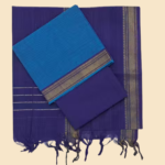 Royal Blue & Teal Contrast 3-Piece Unstitched Suit Set