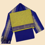 Royal Blue & Lime Green Traditional 3-piece unstitched suit set